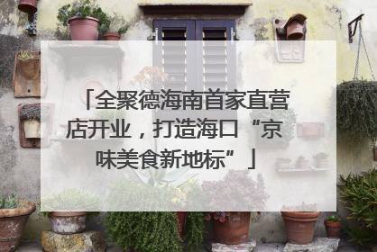 全聚德海南首家直营店开业，打造海口“京味美食新地标”