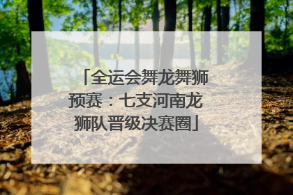 全运会舞龙舞狮预赛：七支河南龙狮队晋级决赛圈