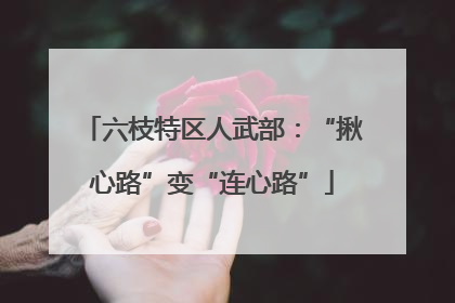 六枝特区人武部：“揪心路”变“连心路”