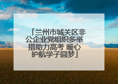 兰州市城关区非公企业党组织多举措助力高考 暖心护航学子圆梦