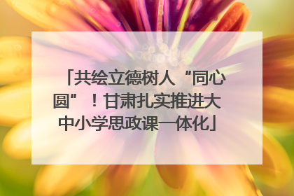 共绘立德树人“同心圆”！甘肃扎实推进大中小学思政课一体化