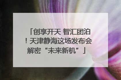 创享开天 智汇团泊！天津静海这场发布会解密“未来新机”