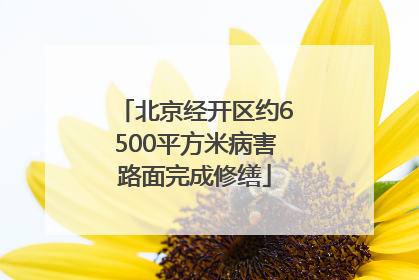 北京经开区约6500平方米病害路面完成修缮