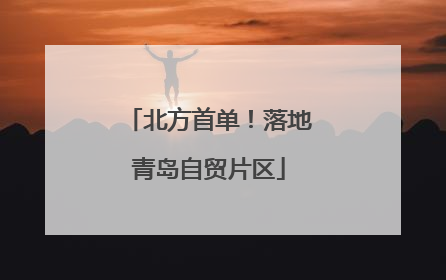 北方首单！落地青岛自贸片区