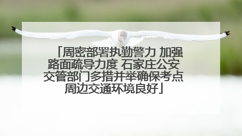 周密部署执勤警力 加强路面疏导力度 石家庄公安交管部门多措并举确保考点周边交通环境良好