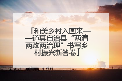 和美乡村入画来——道真自治县“两清两改两治理”书写乡村振兴新答卷