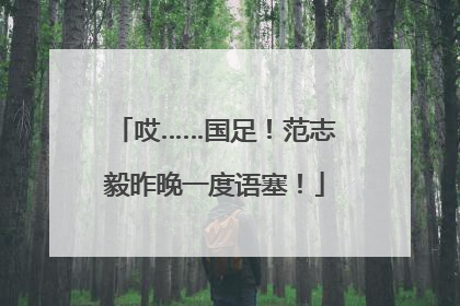 哎……国足！范志毅昨晚一度语塞！