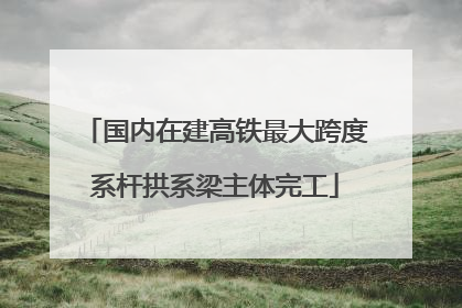 国内在建高铁最大跨度系杆拱系梁主体完工