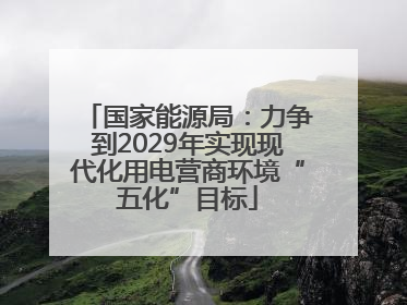国家能源局：力争到2029年实现现代化用电营商环境“五化”目标