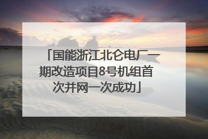 国能浙江北仑电厂一期改造项目8号机组首次并网一次成功
