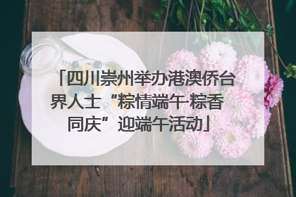 四川崇州举办港澳侨台界人士“粽情端午·粽香同庆”迎端午活动
