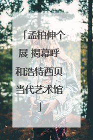 孟柏伸个展 揭幕呼和浩特西贝当代艺术馆