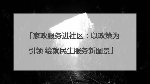 家政服务进社区：以政策为引领 绘就民生服务新图景