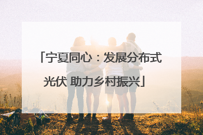 宁夏同心：发展分布式光伏 助力乡村振兴