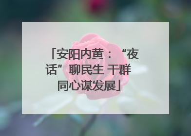 安阳内黄：“夜话”聊民生 干群同心谋发展