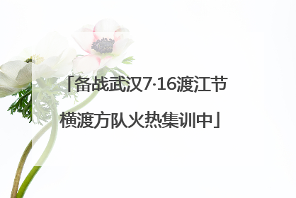 备战武汉7·16渡江节 横渡方队火热集训中