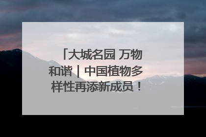 大城名园 万物和谐｜中国植物多样性再添新成员！它只在西藏墨脱