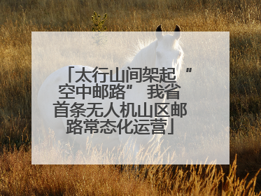 太行山间架起“空中邮路” 我省首条无人机山区邮路常态化运营