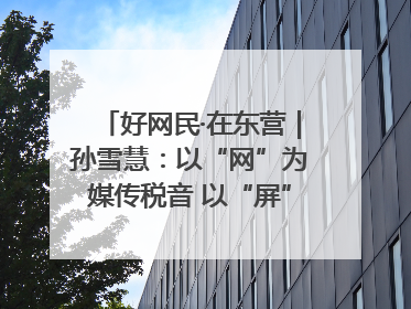 好网民·在东营｜孙雪慧：以“网”为媒传税音 以“屏”为介助发展
