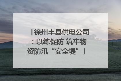 徐州丰县供电公司：以练促防 筑牢物资防汛“安全堤”