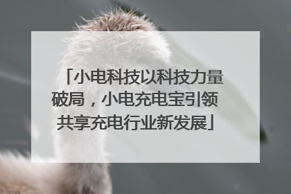 小电科技以科技力量破局，小电充电宝引领共享充电行业新发展