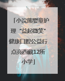 小浣熊婴童护理“益起微笑”健康口腔公益行点亮西藏12所小学