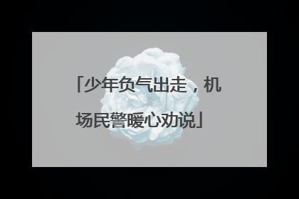 少年负气出走，机场民警暖心劝说
