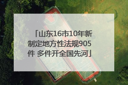 山东16市10年新制定地方性法规905件 多件开全国先河
