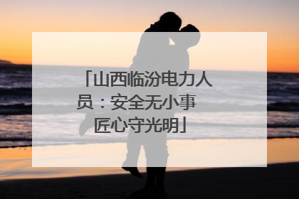山西临汾电力人员：安全无小事 匠心守光明