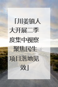 川姜镇人大开展二季度集中视察 聚焦民生项目落地见效