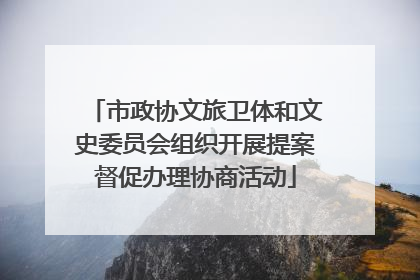 市政协文旅卫体和文史委员会组织开展提案督促办理协商活动
