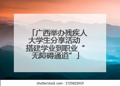广西举办残疾人大学生分享活动 搭建学业到职业“无障碍通道”