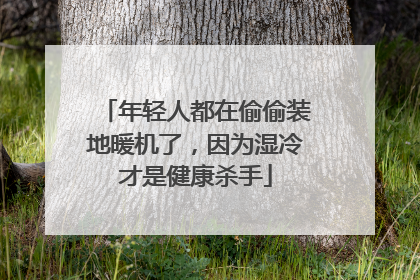 年轻人都在偷偷装地暖机了，因为湿冷才是健康杀手
