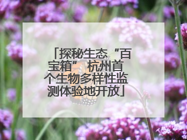探秘生态“百宝箱” 杭州首个生物多样性监测体验地开放