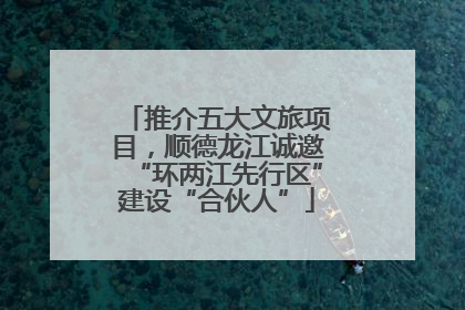 推介五大文旅项目，顺德龙江诚邀“环两江先行区”建设“合伙人”