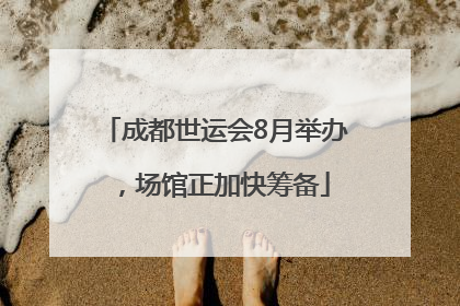 成都世运会8月举办，场馆正加快筹备