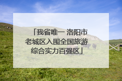 我省唯一 洛阳市老城区入围全国旅游综合实力百强区