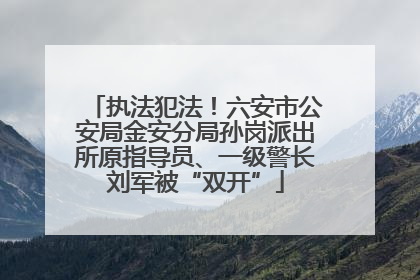 执法犯法！六安市公安局金安分局孙岗派出所原指导员、一级警长刘军被“双开”