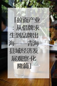 拉面产业：从借牌求生到品牌出海——青海县域经济发展观察·化隆篇