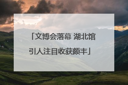 文博会落幕 湖北馆引人注目收获颇丰