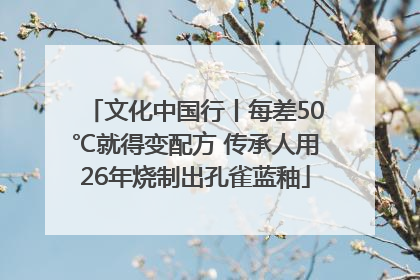 文化中国行丨每差50℃就得变配方 传承人用26年烧制出孔雀蓝釉