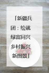 新疆兵团：绘就绿富同兴乡村振兴新图景