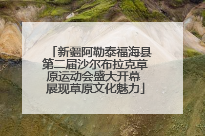 新疆阿勒泰福海县第二届沙尔布拉克草原运动会盛大开幕 展现草原文化魅力