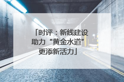 时评：新线建设助力“黄金水道”更添新活力