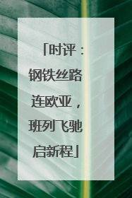 时评：钢铁丝路连欧亚，班列飞驰启新程