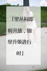 望丛祠即将开放，锦里升级进行时