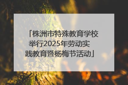株洲市特殊教育学校举行2025年劳动实践教育暨杨梅节活动