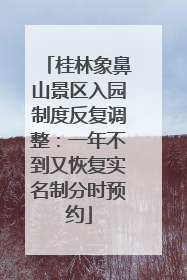 桂林象鼻山景区入园制度反复调整：一年不到又恢复实名制分时预约