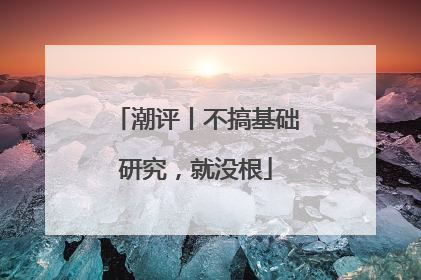 潮评丨不搞基础研究，就没根