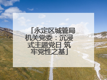 永定区城管局机关党委：沉浸式主题党日 筑牢党性之基